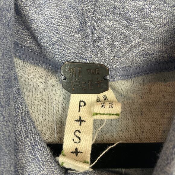 Free People We the Free Oversized Flight Turtleneck Heather Blue - Picture 4 of 11